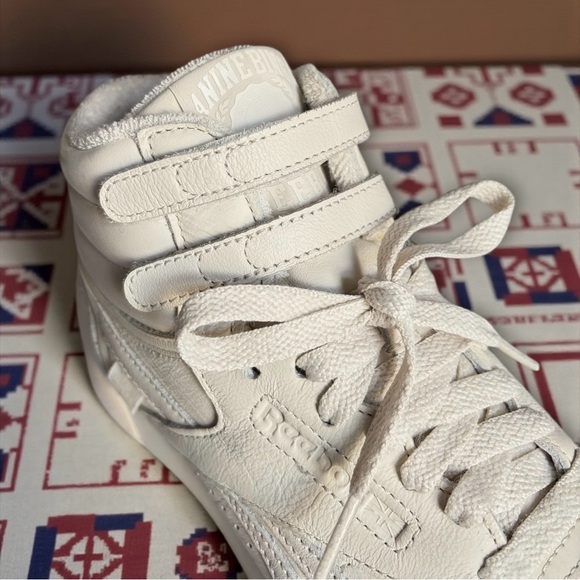Reebok x Anine Bing Freestyle High Top Classic White Leather Sneakers - Picture 4 of 7
